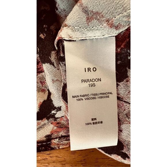 IRO PARADON FLORAL SURPLICE BELL SLEEVE FLORAL BLOUSE SIZE S US SZ 6 FRENCH 36 - Picture 14 of 14